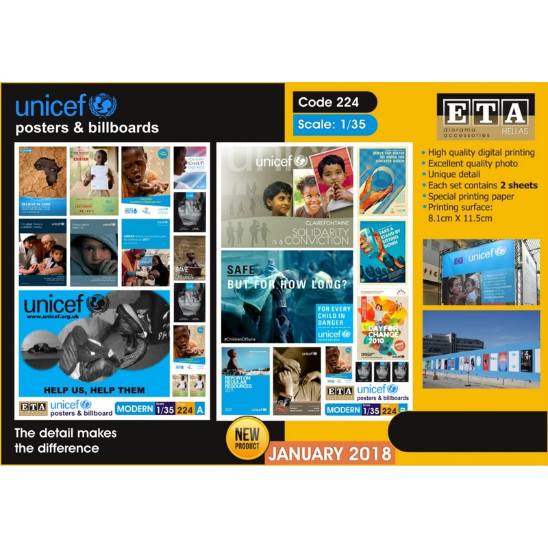 1/35 MODERN Unicef Billboards and posters