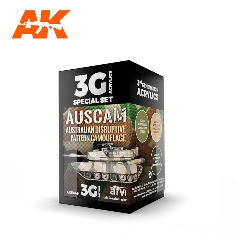 AK Interactive GEN 3 – AUSCAM COLORS PAINT SET