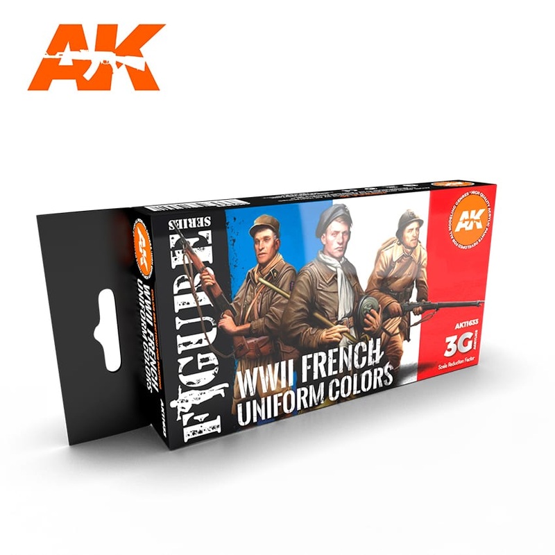 AK Interactive GEN 3 – FRENCH UNIFORM COLORS 3G PAINT SET