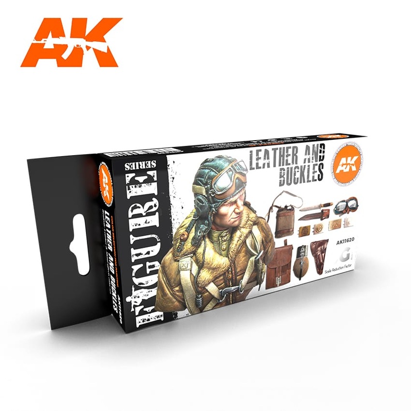 AK Interactive GEN 3 – LEATHER AND BUCKLES 3G PAINT SET