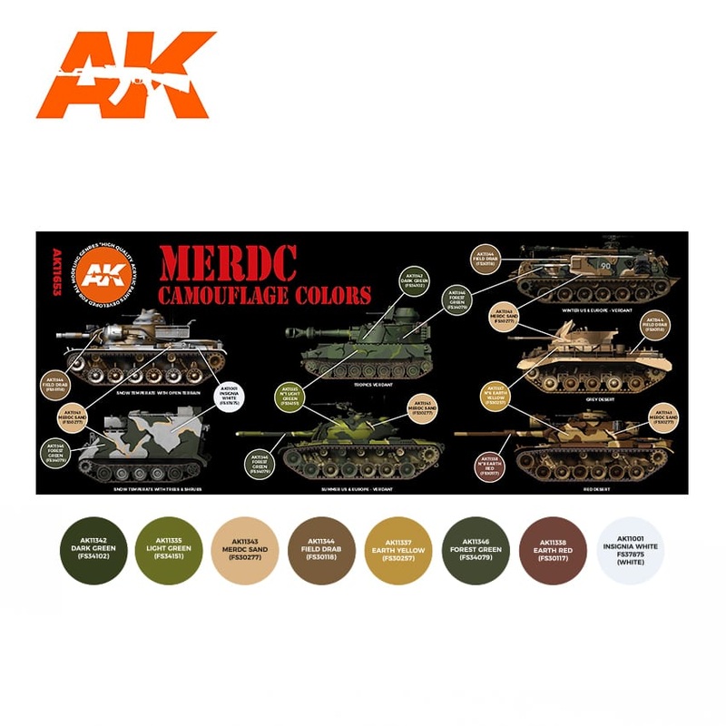 AK Interactive GEN 3 – MERDC CAMOUFLAGE COLORS