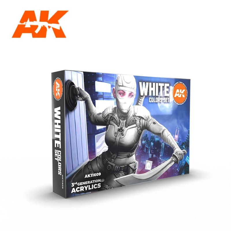 AK Interactive GEN 3 – WHITE COLORS SET
