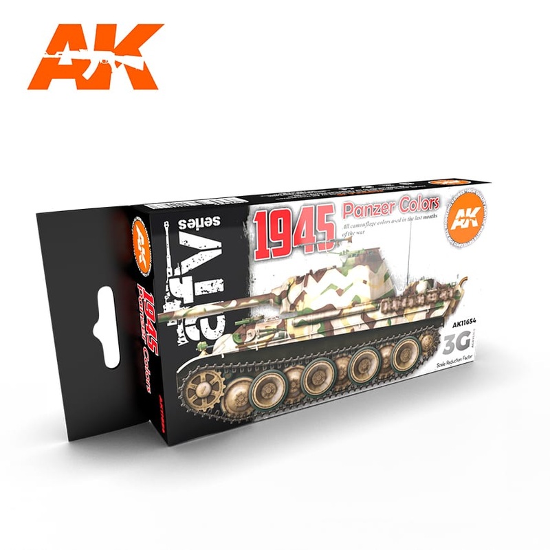 AK Interactive GEN 3 – WW2 GERMAN 1945 PANZER COLOURS PAINT SET