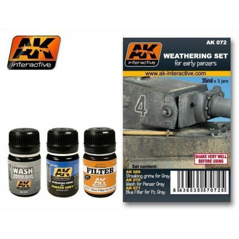 AK WEATHERING EARLY PANZERS WEATHERING SET