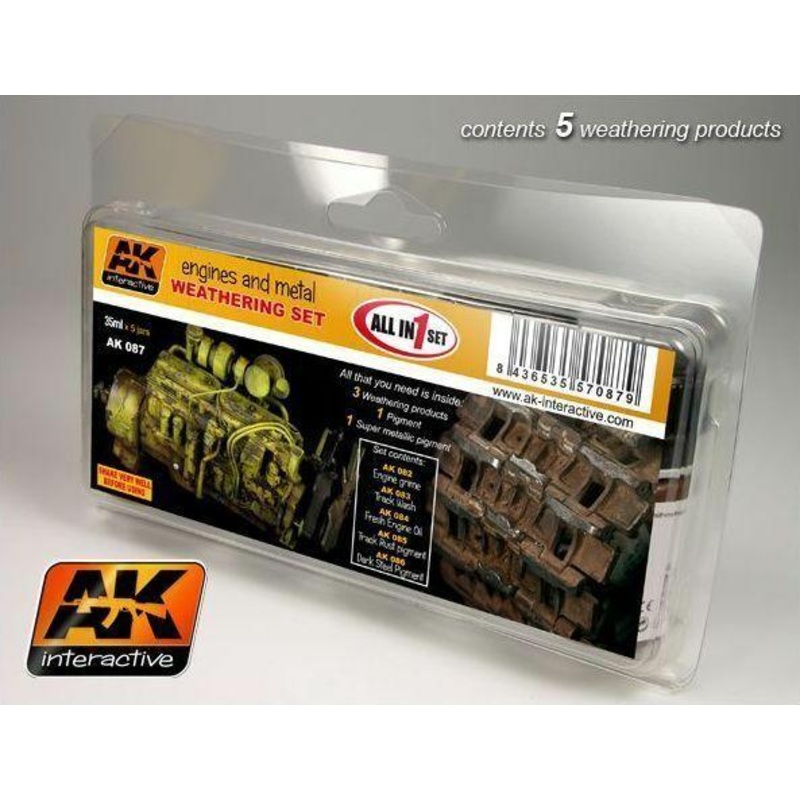 AK WEATHERING ENGINES AND METAL WEATHERING SET