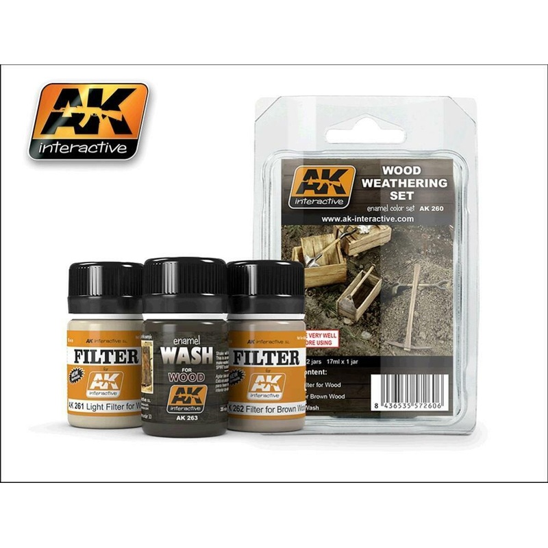 AK WEATHERING WOOD WEATHERING SET