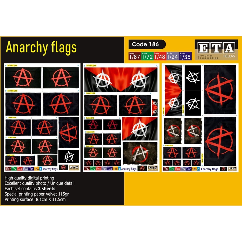 Anarchy Flags All scales 1/72 1/35 1/24