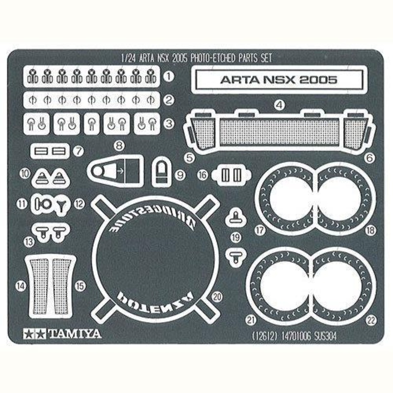 ARTA NSX 2005 Photo Etched Parts Set – 1:24 Cars – Tamiya