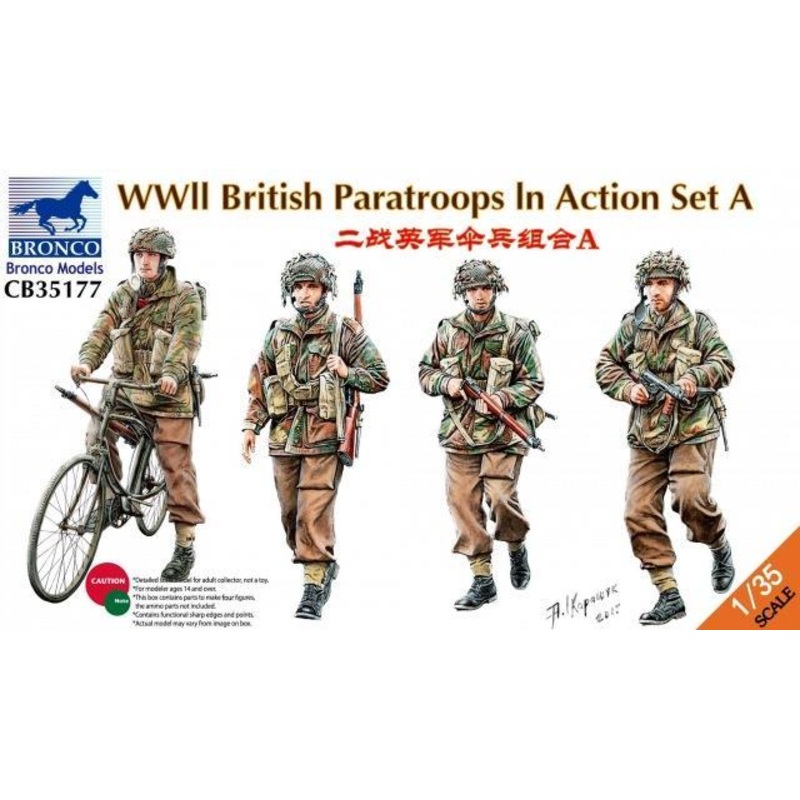 BRONCO 1/35 scale WW2 British Paras in action set A