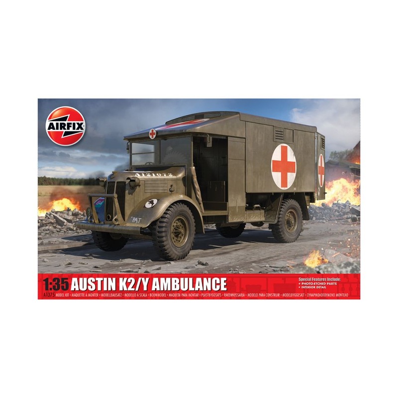 Airfix WW2 British Austin K2/Y Ambulance 1:35 Plastic Model Kit