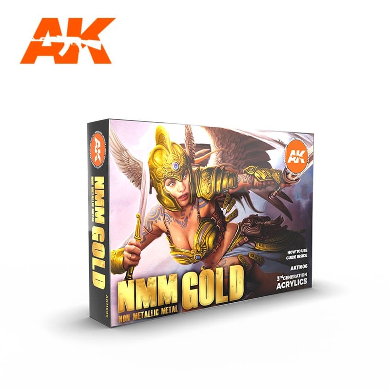 AK Interactive GEN 3 – NMM (Non Metallic Metal) GOLD Set
