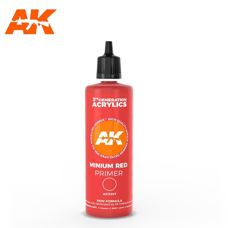 AK Interactive Gen3 – MINIUM RED SURFACE PRIMER 100ML.