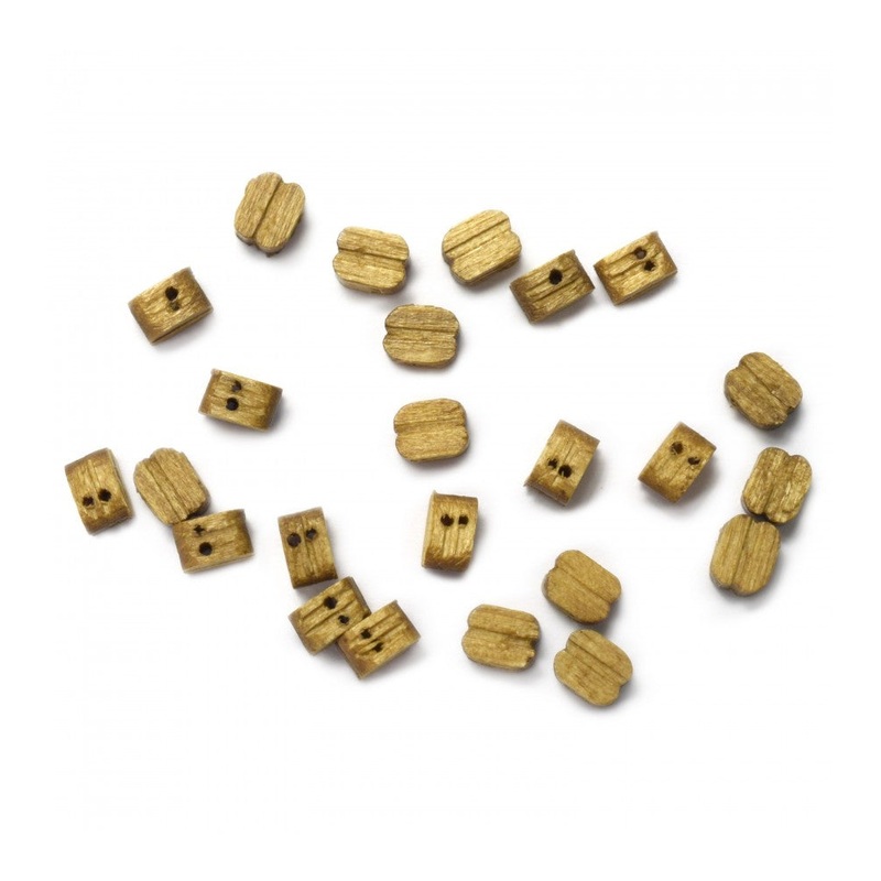 ARTESANIA ACCESSORIES DOUBLE BLOCK WALNUT 4mm (18 pieces)