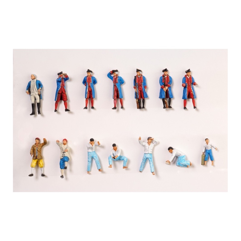 ARTESANIA KITS FIGURINES SET OF 14 DIECAST 1/89 scale sailors