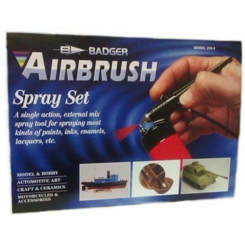 BADGER AIRBRUSHES – BASIC SPRAY GUN SET WITH PROPEL