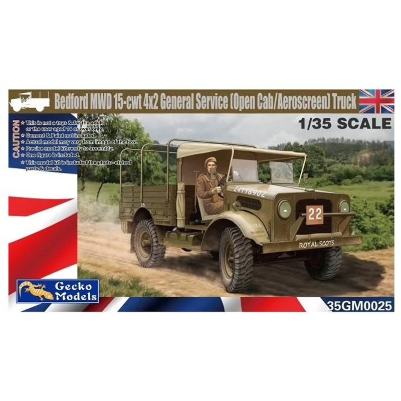 Bedford MWC 15-CWT 4×2 GS Open Cab 1/35 scale GECKO model kit