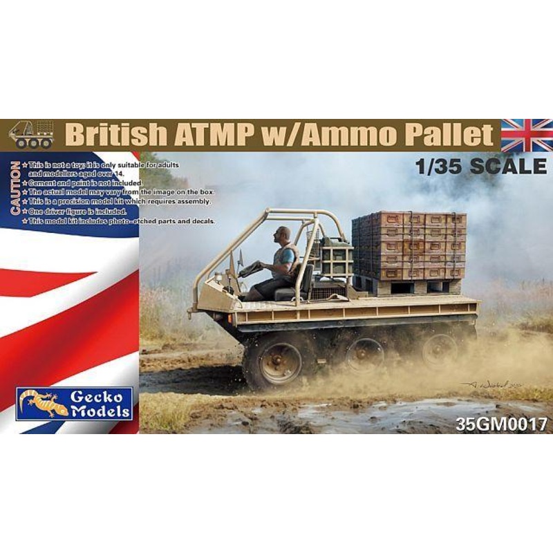 British ATMP w\Ammo Pallet 1/35 scale GECKO model kit
