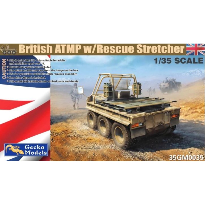 British ATMP w/Rescue Stretcher and Driver 1/35 scale GECKO model kit