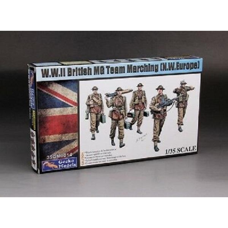British MG Team WWII Marching N.W. Europe 1/35 scale GECKO model kit