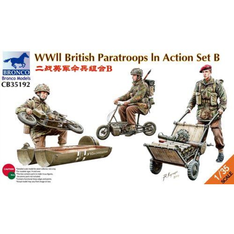 BRONCO 1/35 scale WW2 British Paras in action set B