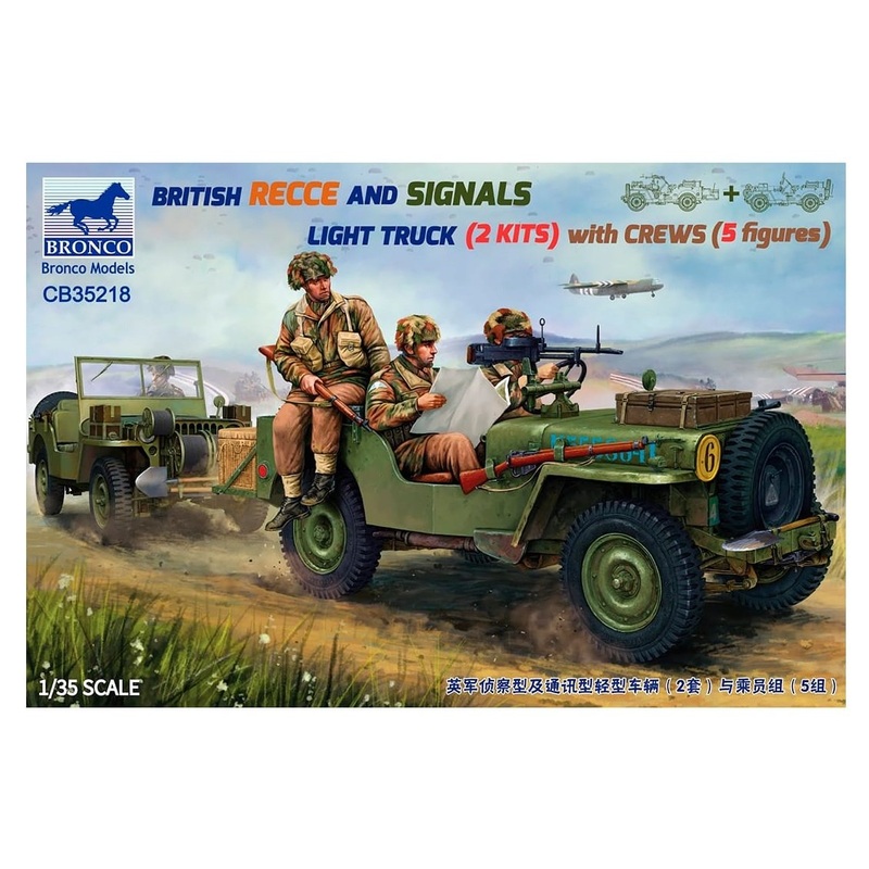 BRONCO 1/35 scale WW2 British Recce and signals patrol