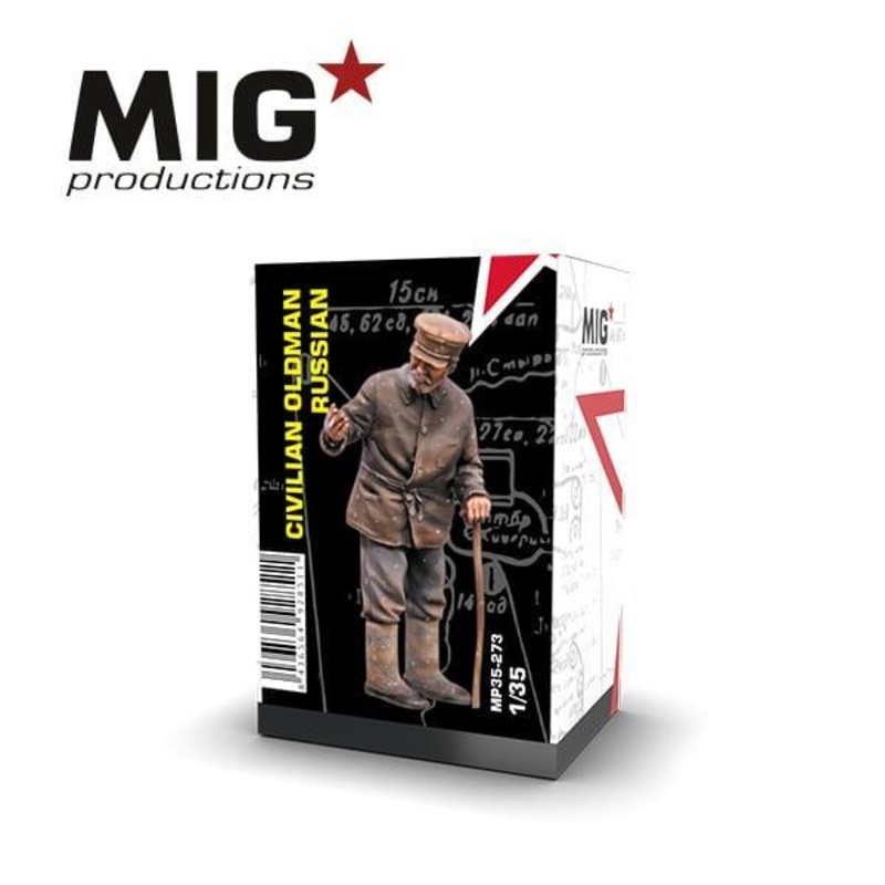 CIVILIAN OLD MAN RUSSIAN 1/35 scale resin model kit