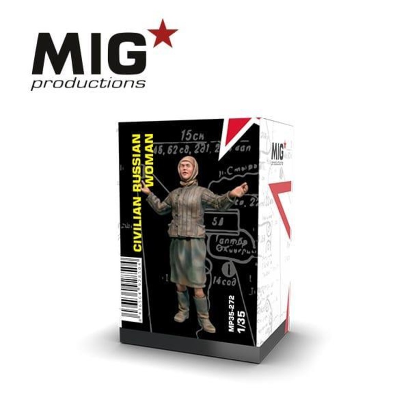 CIVILIAN RUSSIAN WOMAN 1/35 scale resin model kit