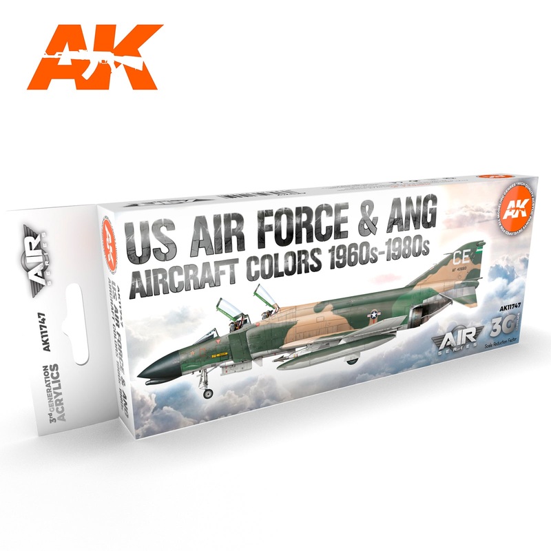 AK Interactive 3G Air Series – US Air Force & ANG Aircraft 1960s-1980s SET 3G