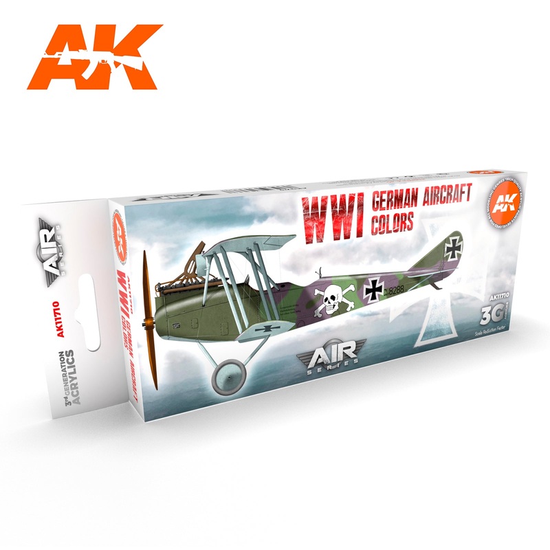AK Interactive 3G Air Series – WWI German Aircraft Colors SET 3G