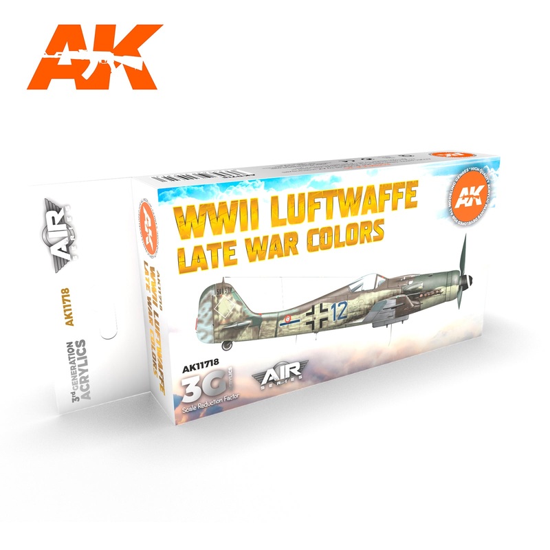 AK Interactive 3G Air Series – WWII Luftwaffe Late War Colors SET 3G