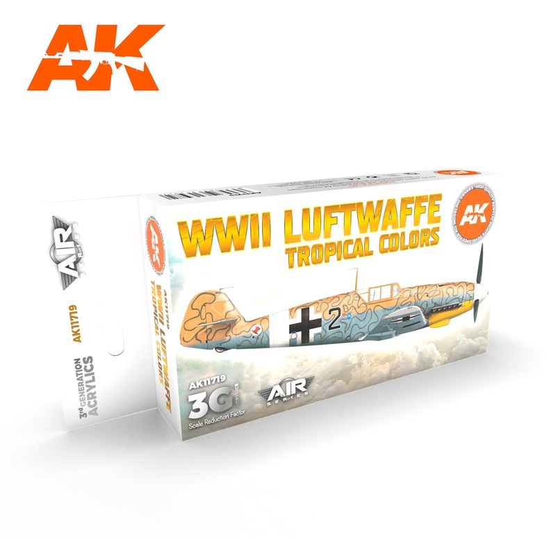 AK Interactive 3G Air Series – WWII Luftwaffe Tropical Colors SET 3G