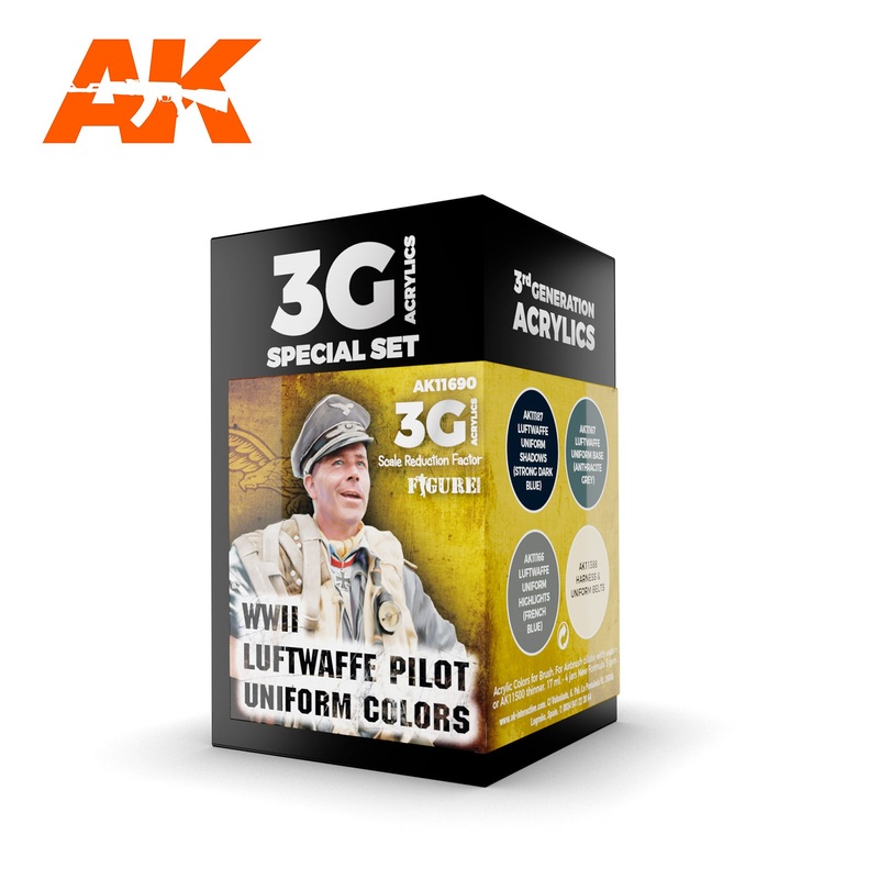 AK Interactive 3G Air Series – WWII LUFTWAFFE UNIFORM COLORS 3G