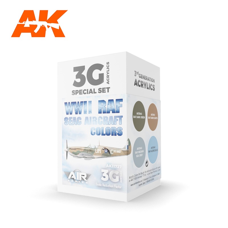AK Interactive 3G Air Series – WWII RAF SEAC Aircraft Colors SET 3G