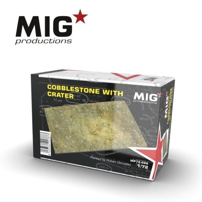 COBBLESTONE WITH CRATER 1/72 scale resin model kit