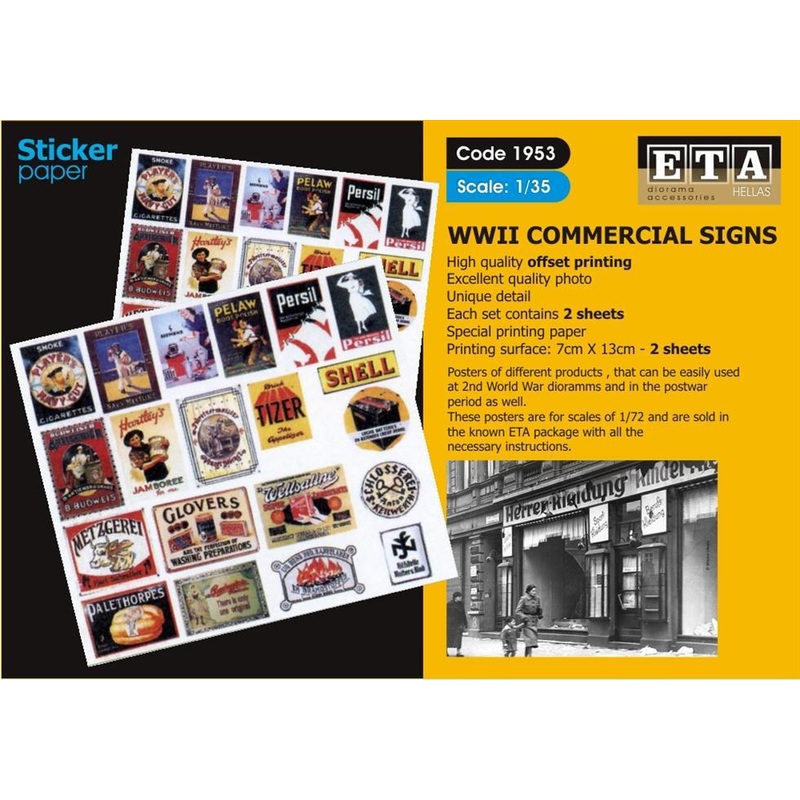 COMMERCIAL SIGNS sticker Suit scales 1/35