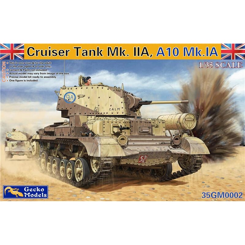 Cruiser Tank Mk IIA, A10 Mk IA w/ figure 1/35 scale GECKO model kit