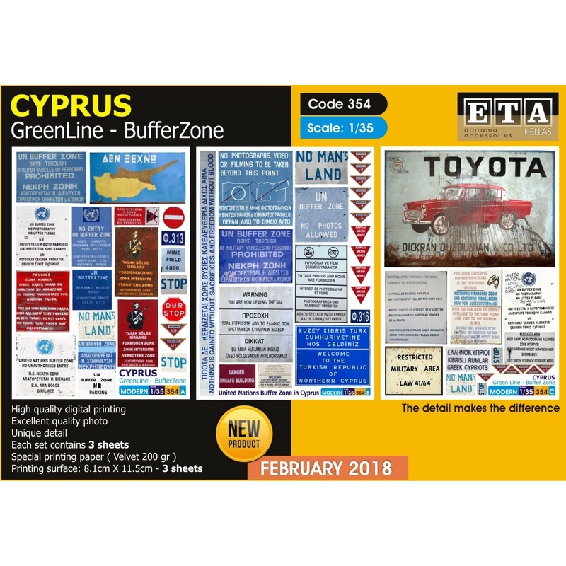 Cyprus Green Line – Buffer Zone- 1/35scale – 3 sheets
