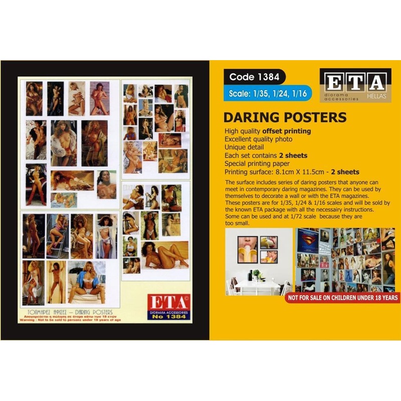DARING POSTERS Suit scales 1/35, 1/24, 1/16
