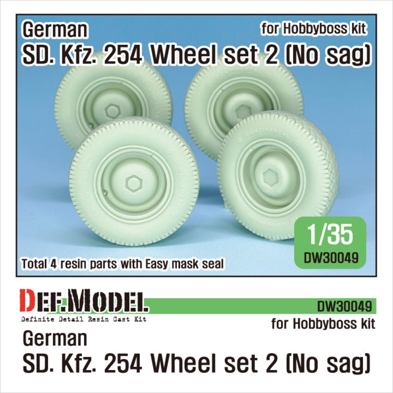 DEF models 1/35 scale WW2 German SD.kfz.254 wheel set(2) – No sagged ( for Hobbyboss 1/35)