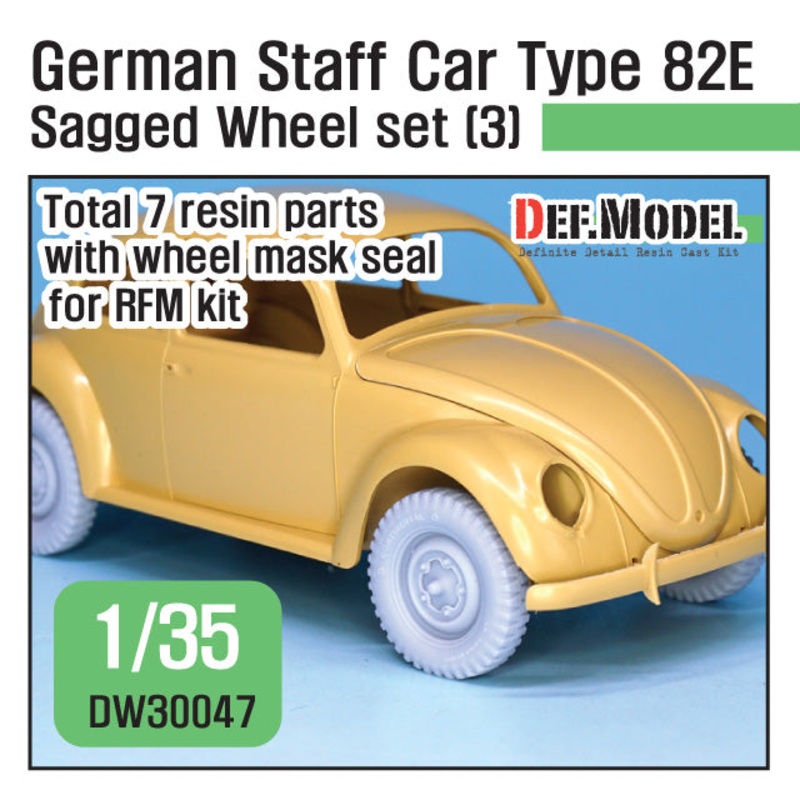 DEF models 1/35 scale WW2 German Staff Car Type 82E Wheel set 03 ( for RFM 1/35)