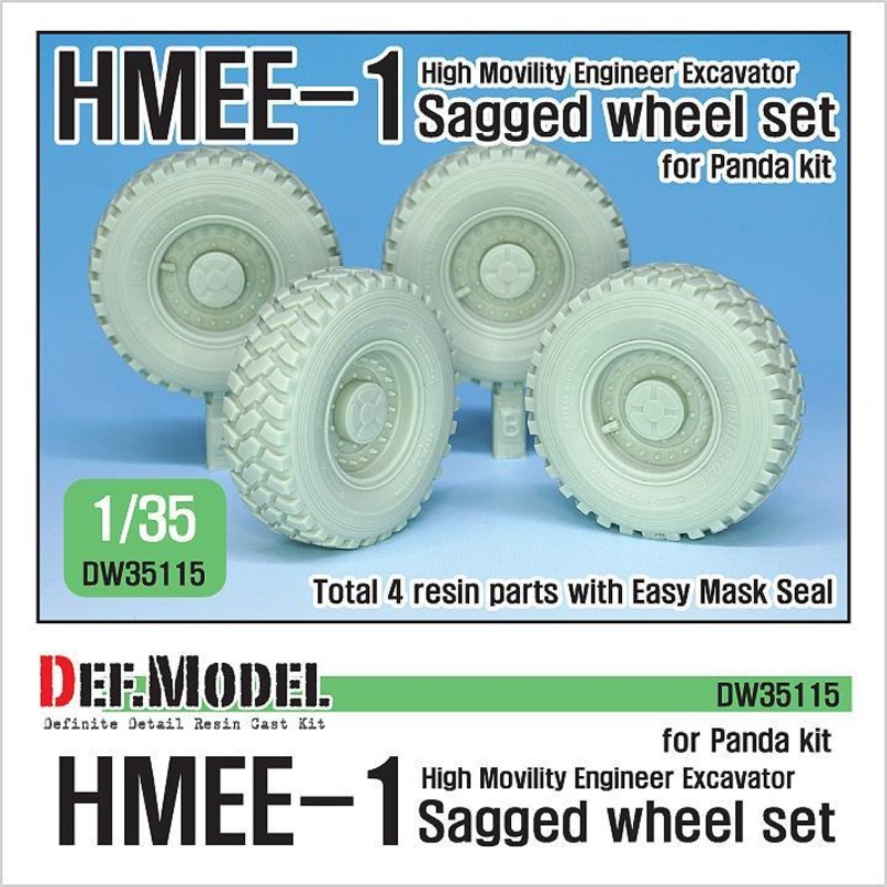 DEF models 1/35 scaleUS HMEE-1 Tracktor Sagged wheel set (for Panda 1/35)