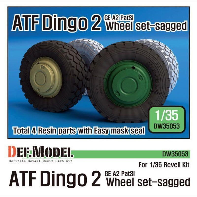 Dingo ATF Sagged Wheel set (for Revell 1/35)