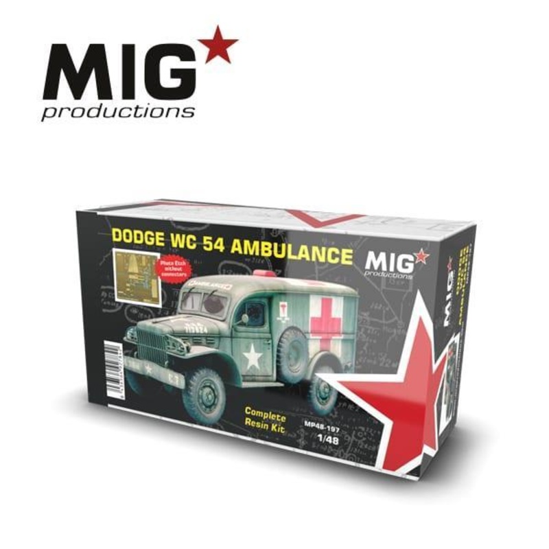 DODGE WC54 AMBULANCE 1/48 scale resin model kit