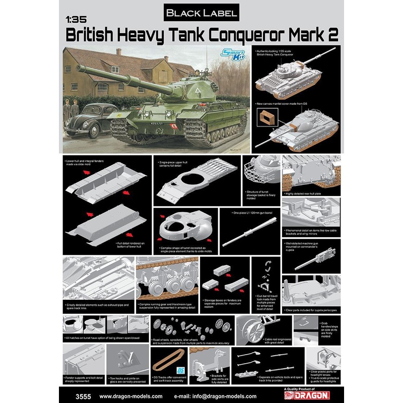 Dragon 1/35 scale BRITISH HEAVY TANK CONQUEROR BLACK LABEL