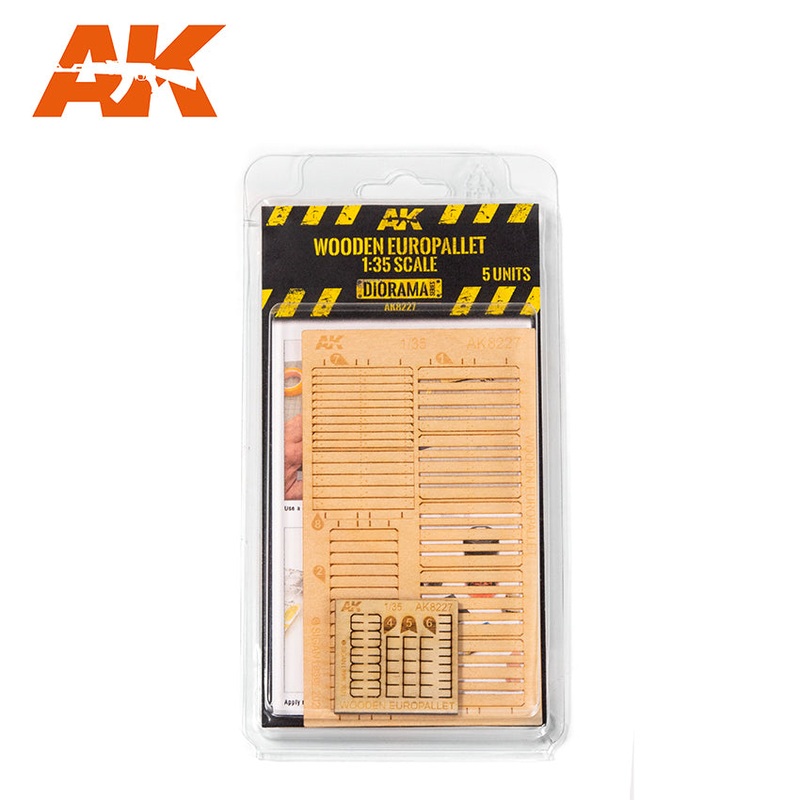 AK Interactive 1/35 scale LASER CUT WOODEN EUROPALLET 5 UNITS