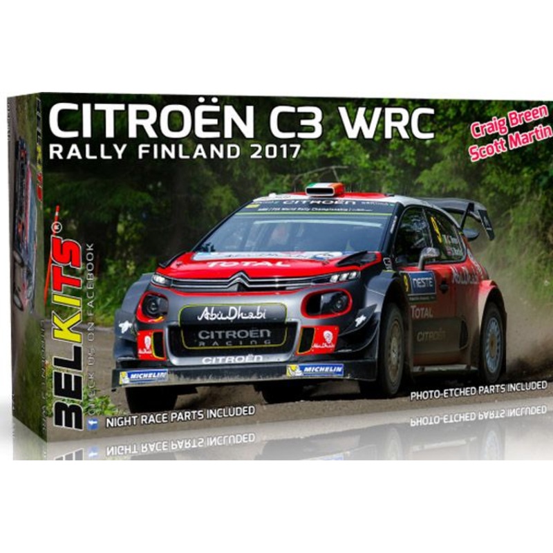 BELKITS 1/24 CITROEN C3 WRC FINLAND RALLY 2017