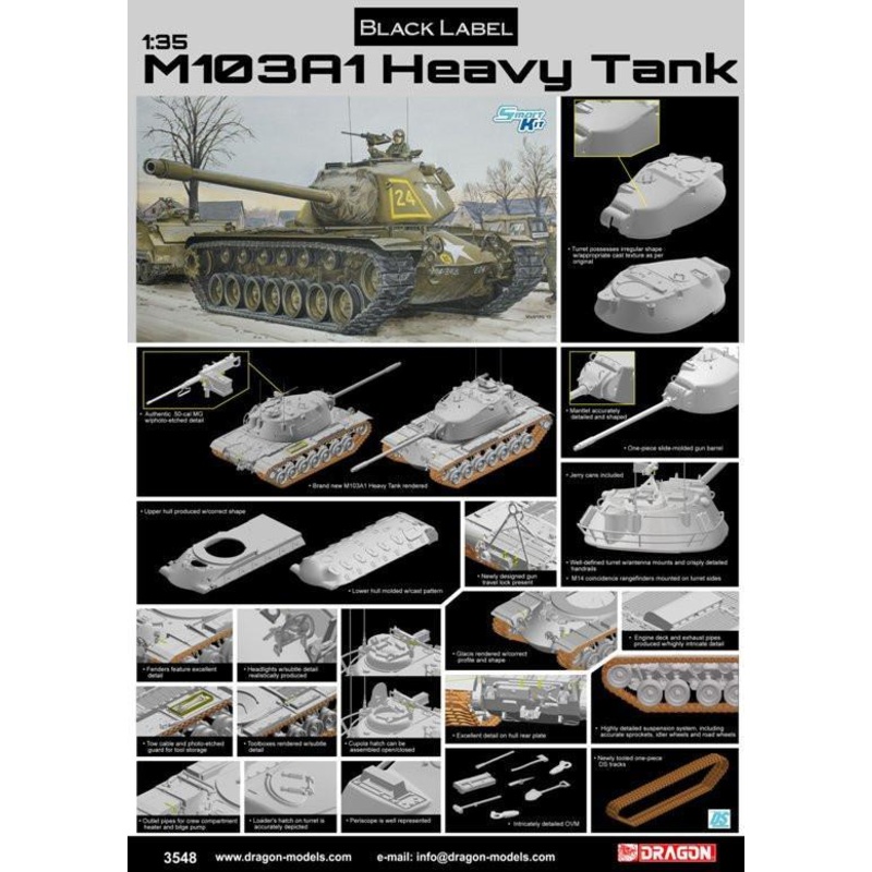 Dragon 1/35 scale M103A1 ‘BLACK LABEL’