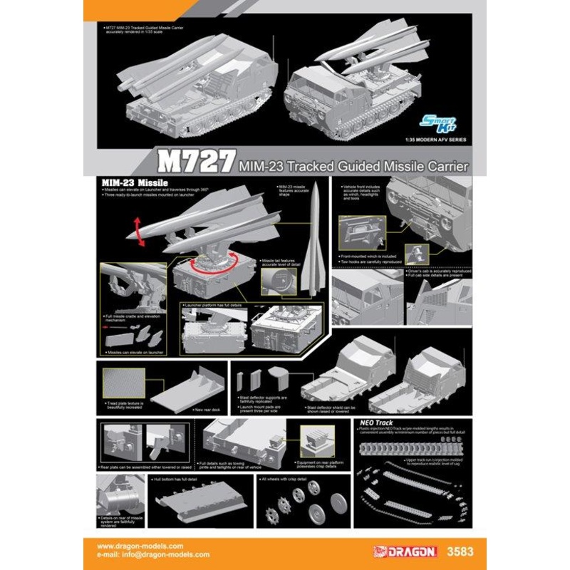 Dragon 1/35 scale M727 MIM-23 TRACKED GUIDED MISSILE CARRIER