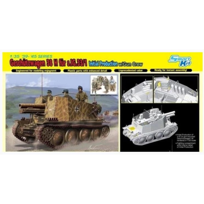 Dragon 1/35 scale SD.KFZ 138/1 GESCHUTZWAGEN 38 H FUR S.IG.33/1