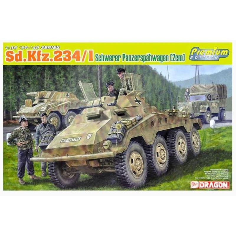 Dragon 1/35 scale WW2 Germa SD KFZ 234/1 Schwerer Panzer